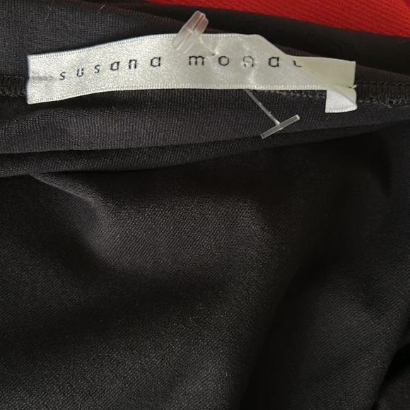 NEW Susana Monaco Black Draped Cowl Neck Knit Mini Dress - L - Picture 13 of 16